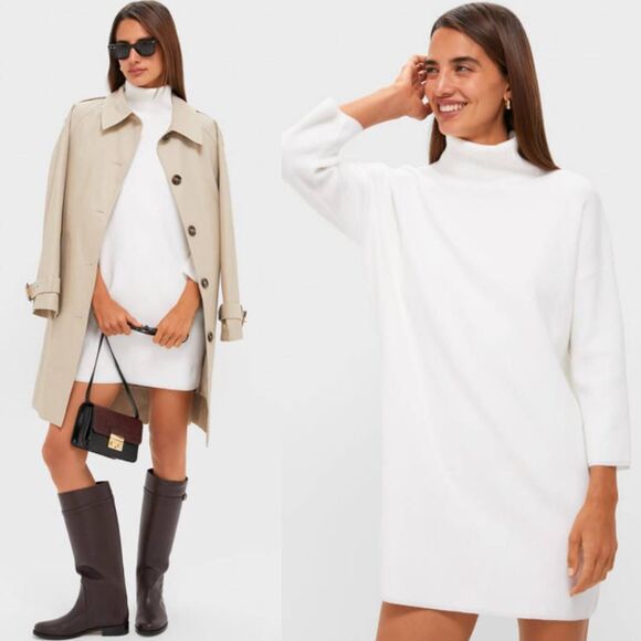 Tuckernuck POMANDER PLACE Winter White Vivianne Dress L NWOT - Picture 1 of 12